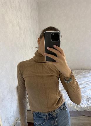 Водолазка женская stradivarius коричневая размер м