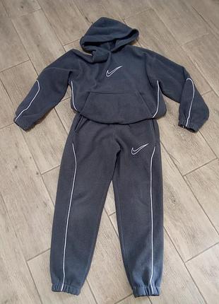 Спортивний костюм чоловічий nike флісовий сірий