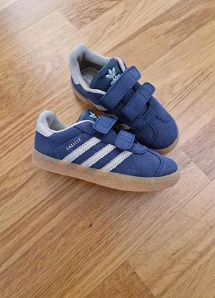 Кеди кросівки на липучках adidas gazelle (ie8707)/ розмір 29 (19см) оригінал