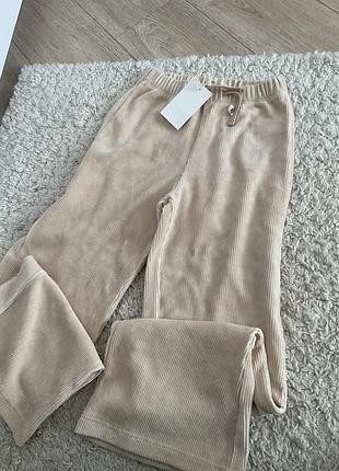 Брюки палацо вільвет zara