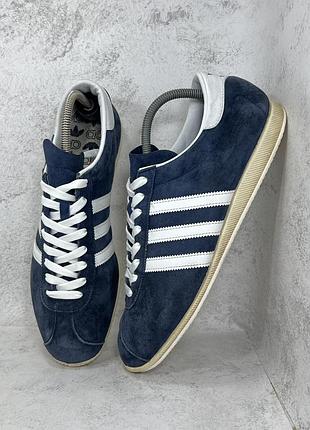 Чоловічі сині замшеві кросівки adidas overdub