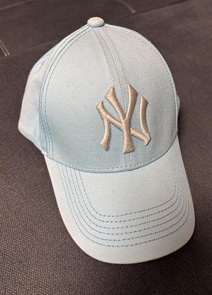 Бейсболка унісекс ny блакитна