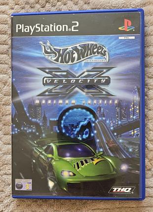 Hot wheels velocity x maximum justice , лицензия, eng, б/у, ps2 playstation 2