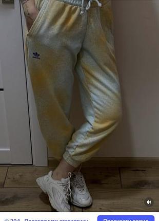 Спортивні штани жіночі adidas джогери на флісі, розмір s, xs