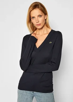 Темно-синий пуловер lacoste 2