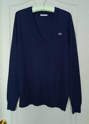 Темно-синий пуловер lacoste 4