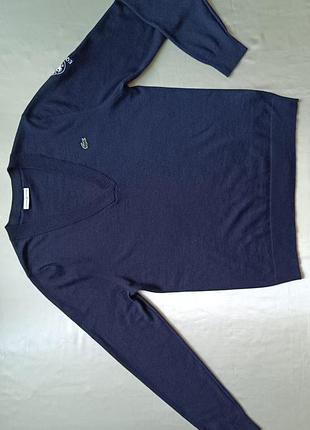 Темно-синий пуловер lacoste 8