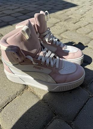 Кросівки жіночі puma високі рожеві