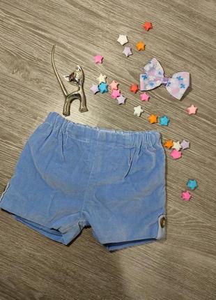 Классные голубые шорты,  шортики для младенца mayoral,  p-p 50