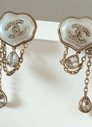Серьги шанель из медицинского золота stainless steel