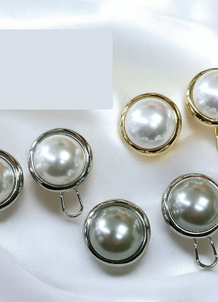 Серьги с жемчугом диана из медицинского золота stainless steel