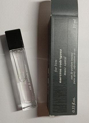 Миниатюра парфюмированной воды narciso rodriguez for him musc santal eau de parfum intense