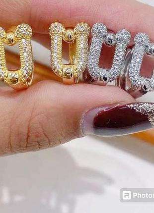 Серьги из медицинского золота stainless steel, xuping позолоченные