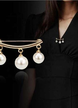 Стильная брошка pearls 2