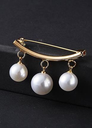 Стильная брошка pearls