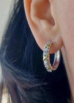 Серьги тиффани из медицинского золота stainless steel, xuping позолоченные