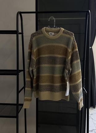 Светр чоловічий obey benjamin crewneck у смужку