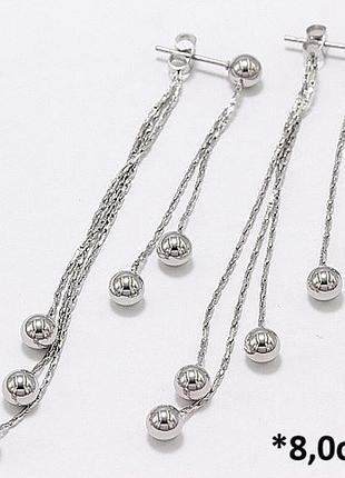 Серьги с шариками из медицинского золота stainless steel, xuping
