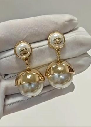 Серьги шанель из медицинского золота stainless steel