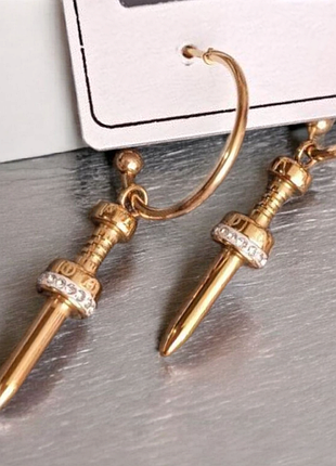 Серьги картье гвоздь из медицинского золота stainless steel, xuping