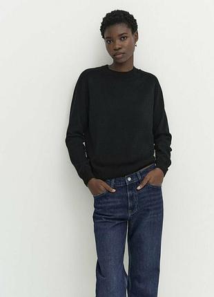 Шерстяной свитер massimo dutti джемпер пуловер шерсть кашемир