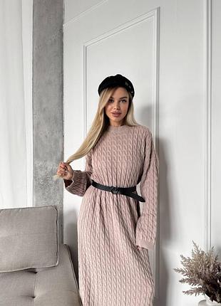 В'язана сукня максі тепла 9