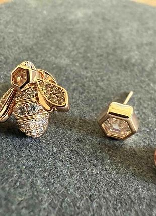 Серьги из медицинского золота stainless steel