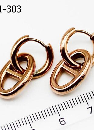 Серьги из медицинского золота stainless steel, xuping позолоченные
