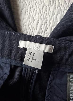Брюки брюки h&amp;m темно синие размер 38/8 5