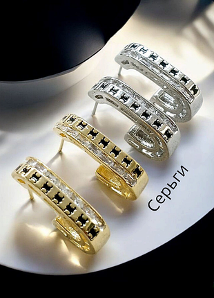 Серьги селин из медицинского золота stainless steel, xuping