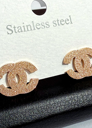 Серьги из медицинского золота stainless steel, xuping позолоченные