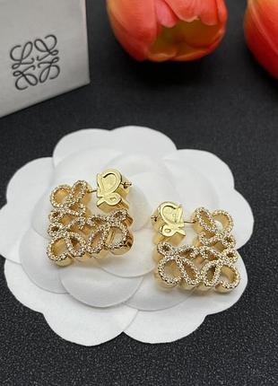 Серьги loewe из медицинского золота stainless steel, xuping, лимонная позолота