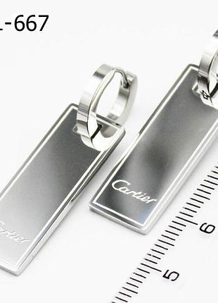 Серьги картье из медицинской стали stainless steel, xuping, позолота