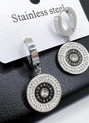Серьги из медицинского золота stainless steel, xuping позолоченные