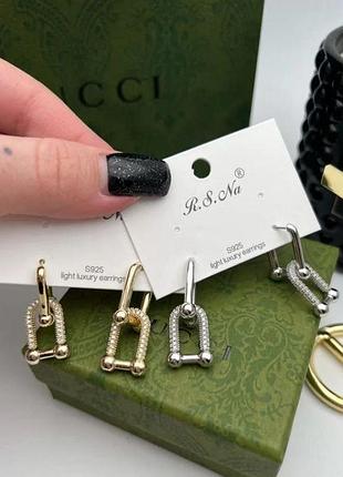 Серьги тиффани из медицинского золота stainless steel, xuping позолоченные