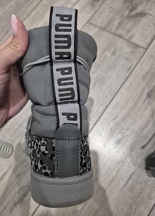 Чоботи для дівчинки puma сірі 3