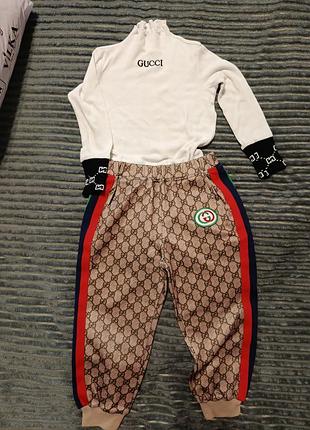 Костюм gucci для дівчинки, штани+кофтинка 4-5 років