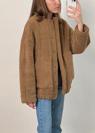 Куртка жіноча monro store тедді бомбер коричнева