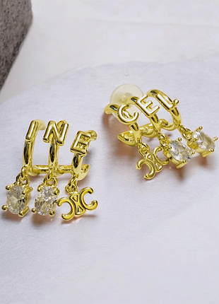 Серьги celine 2,5 см fashion