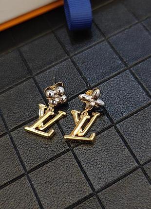 Серьги луи виттон из медицинского золота stainless steel, xuping