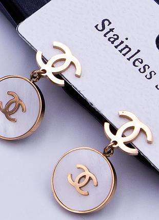 Серьги из медицинского золота stainless steel, xuping позолоченные