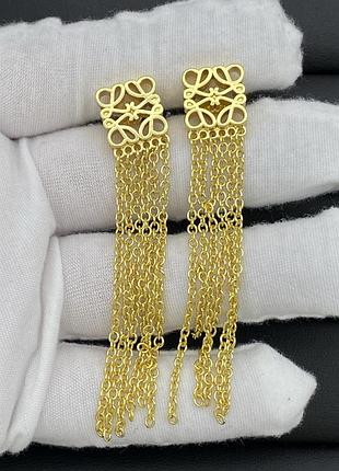 Серьги loewe из медицинского золота stainless steel, xuping, лимонная позолота