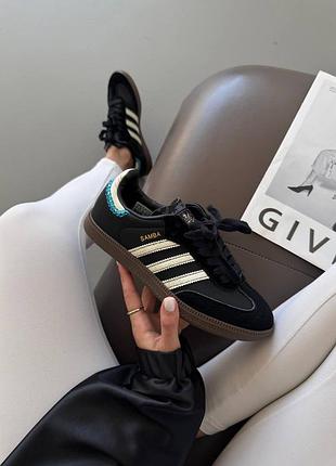 Кроссовки женские adidas samba x feifei ruan black premium