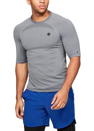 Мужская серая тренировочная футболка under armour rush by celliant оригинал спортивная футболка для бега и тренировок андер армор