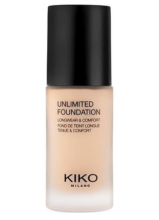 Тональний крем kiko unlimited foundation стійкий