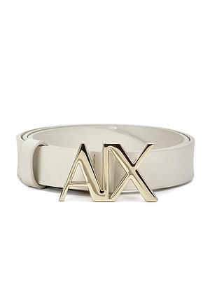 Жіночий ремінь armani exchange молочний