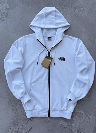 Мужская зип кофта the north face белая олимпийка tnf на весна - осень s / m / l / xl / xxl
