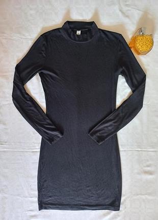 Базове чорне плаття-гольф / мінісукня american apparel (розмір l)