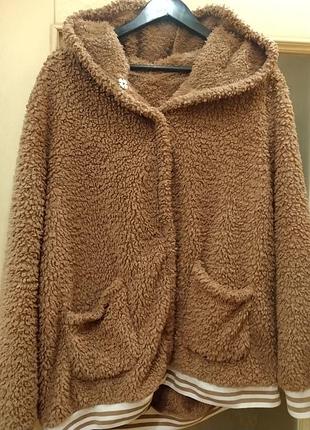 Плюшева курточка з капюшоном (xl)