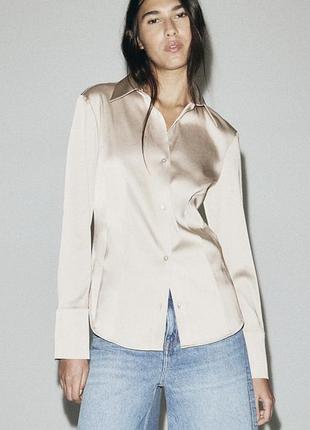 Шикарна атласна сорочка h&m🌿